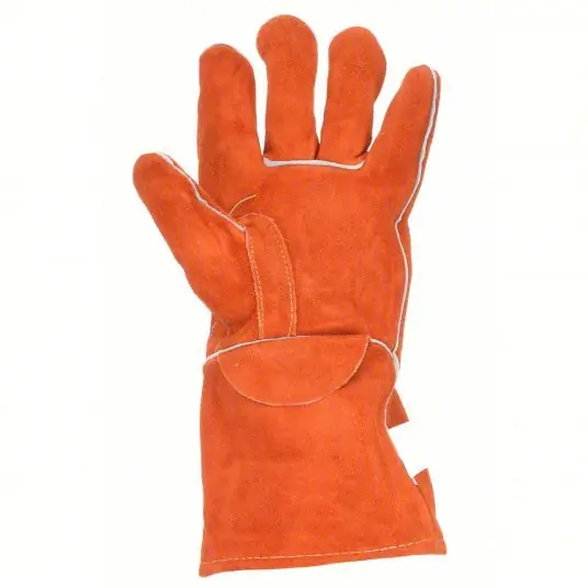 KVM Tools KV4NHD4 Welding Glove Straight Thumb, Cowhide, L Glove Size
