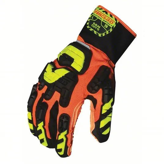 Ironclad VIB-OBMC5-05-XL Mechanics Gloves XL, Vibram(TM) Vulcanized Rubber, Uncoated Palm, 1 PR