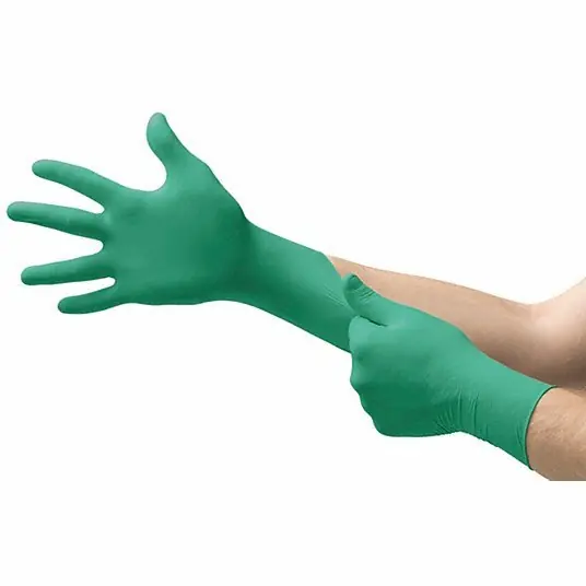 Ansell 92-600 Disposable Gloves Chemical-Resistant/Food-Grade/Gen Purpose, M (8), 5 mil, Nitrile, 100 PK