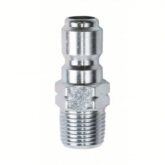 KVM Tools KV1MDG9 Quick-Connect Plug 3/8 in (M)NPT, 3/8 in (M) Quick Connect, Galvanized Steel