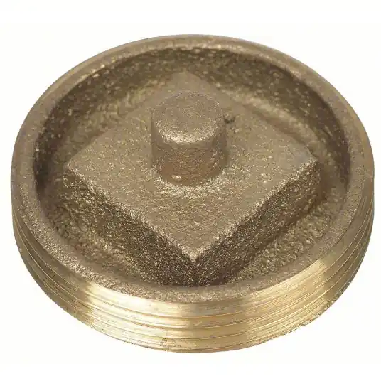 Oatey 42741 Cleanout Plug Brass, 2 in Fitting Pipe Size, MNPT, Recessed Square Plug Drive