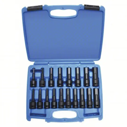 KVM Tools KV4PRH3 Impact Socket Bit Set Metric/SAE, 1/2 in Drive Size, 18 Pieces