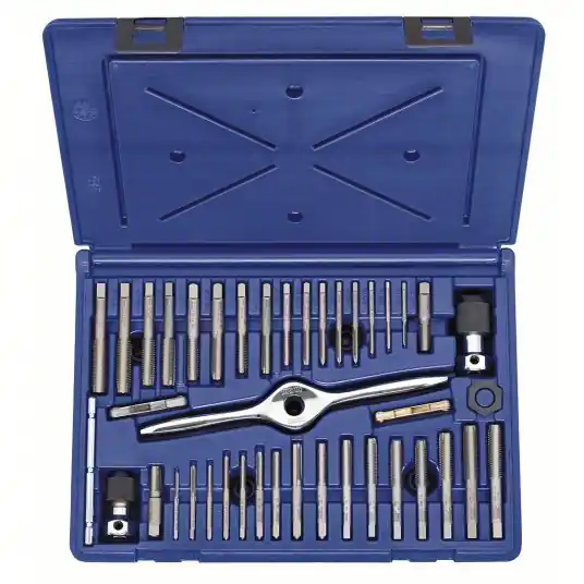Irwin 1840234 Tap Set 41 Pieces, M3x0.5 Min. Tap Thread Size, 1/2"-13/1/2"-20 Max. Tap Thread Size, Round