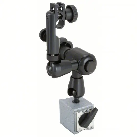Mitutoyo 7031-10 Magnetic-Base Indicator Holder Magnetic Base, Articulating Arm, 300 N Holding Power, 45 mm