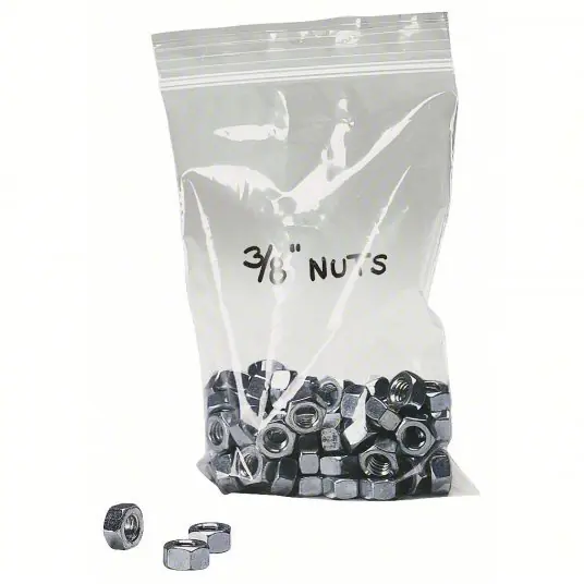 KVM Tools KV5ZW44 Reclosable Poly Bag 4 mil Thick, 6 in Wd, 9 in Lg, Dispenser Box, 100 PK