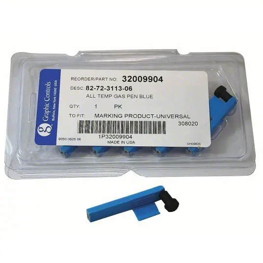 Graphic Controls 82-72-3113-06 - STATIC PENS, MP-Marking, Blue, 0.24 in Nib Lg, Pen, 6 PK