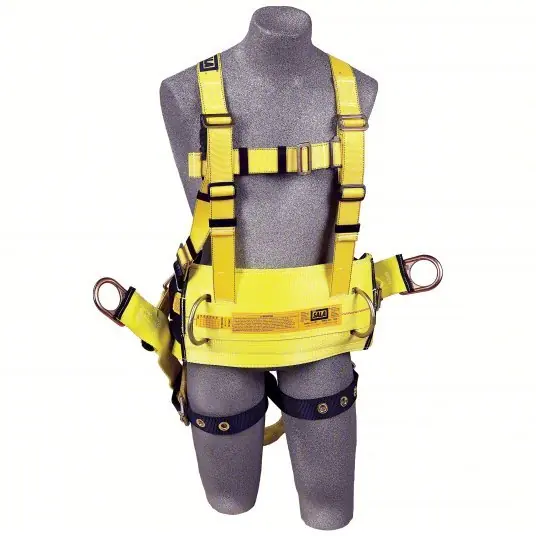 3M DBI-SALA 1106106 Full Body Harness Gen Use, Vest Harness, Mating / Tongue, Mating, L, Belt, Oil and Gas