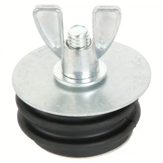 Cherne 271527 Pipe Plug Wing Nut, End of Pipe, For 2 in Pipe, Natural Rubber Plug, 5 oz Test Plug Wt