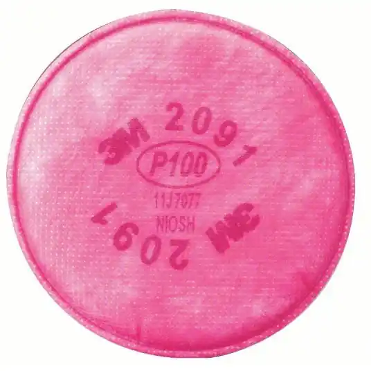 3M 2091 Filter P100, Magenta Color, 3M 5000 Series/3M 6000 Series/3M 7000 Series/3M FF-400 Series, 2 PK