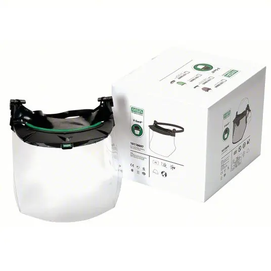 MSA 10118697 Faceshield Bracket and Visor Clear, Polycarbonate, Dielectric Protection, 17 in Visor Ht