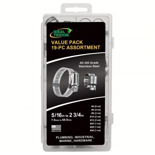 Ideal 999044674070 Tackle Box Worm Gear, Plastic Case, 301 Stainless Steel