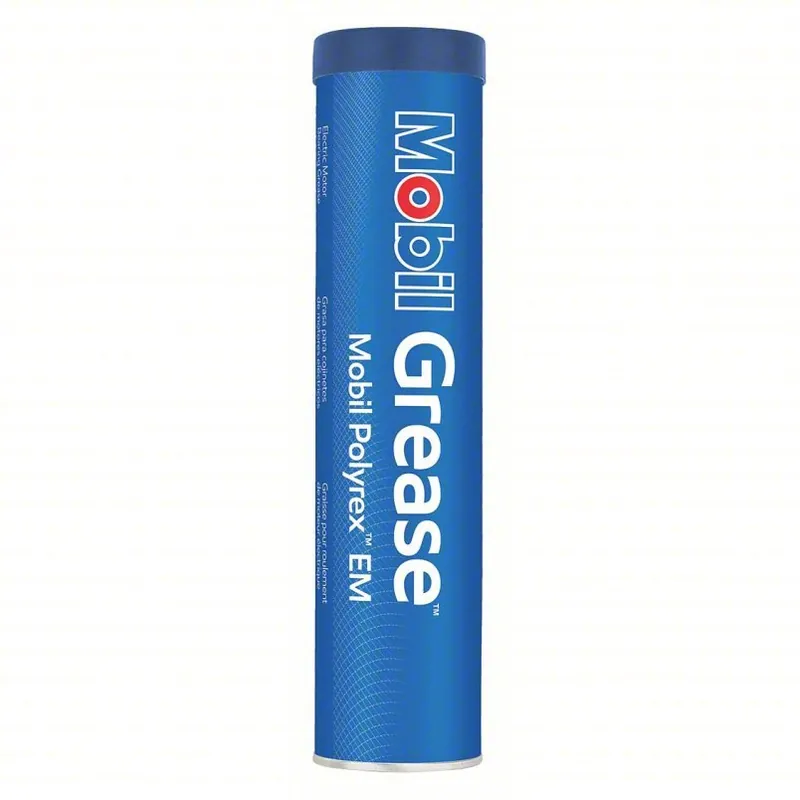 Mobil 124050 Electric Motor Bearing Grease Polyrex EM, 14 oz, Cartridge, NLGI Grade 2, Polyurea Thickener