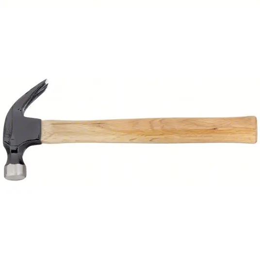 Stanley 51-616 Curved Claw Hammer Steel, Textured Grip, Wood Handle, 16 oz Head Wt, 13 in Overall Lg, Smooth