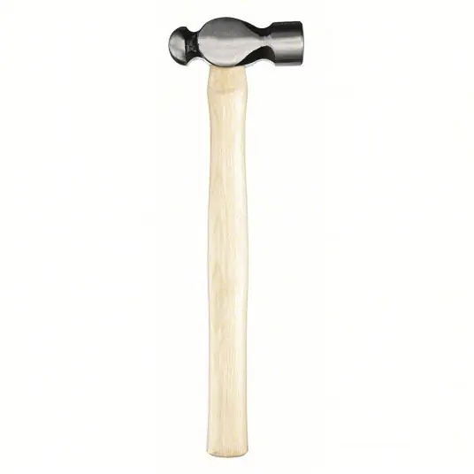 KVM Tools KV2DBT1 Ball Pein Hammer Wood, Steel, 32 oz Head Wt, 38 mm Face Dia, 16 in Overall Lg, Plain Grip
