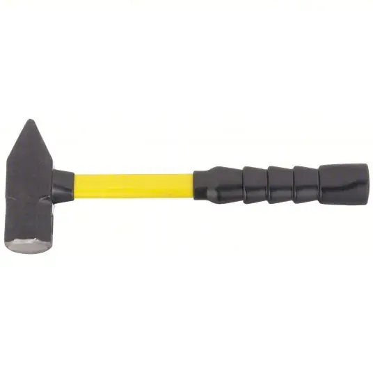 Nupla 6894122 Cross Pein Hammer Fiberglass, Steel, 4 lb Head Wt, 1 5/8 in Face Dia, 14 in Overall Lg, Ribbed Grip