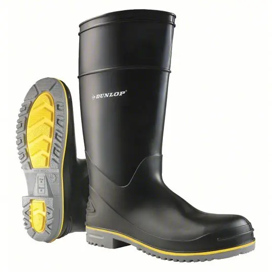 Dunlop 8990800 Size 13 Men‘s Steel Rubber Boot, Black