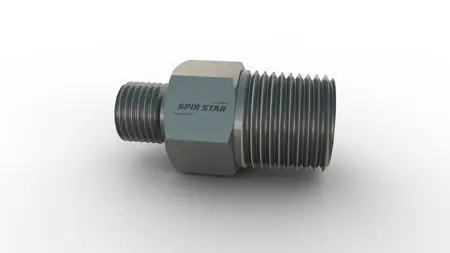 Spir Star M9-NM8 Adapter 9/16"-18 Type-M x 1/2" NPT Male (AISI 316)
