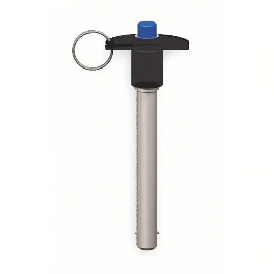 Innovative Components GL6X1500T----01 Quick Release Pin T-Handle, 3/8 in Shank Dia, 1 1/2 in Shank Lg, Steel, Zinc Finish, Push Button