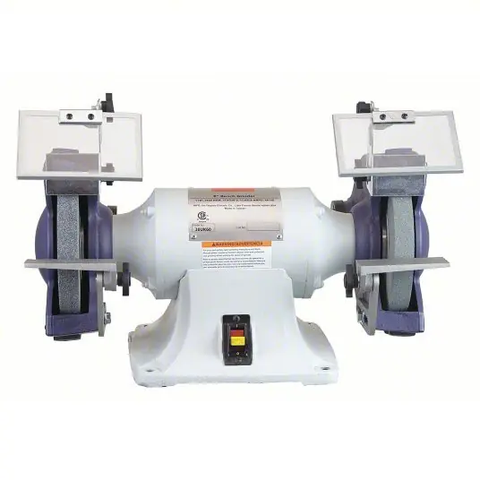 KVM Tools KV38UK60 Bench Grinder For 8 in Max. Wheel Dia., 36/60 Grinding Wheel Grit, 5/8 in Arbor Size