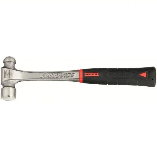 Proto J1312AVP Ball Pein Hammer Steel, 12 oz Head Wt, 1 1/8 in Face Dia, 12 in Overall Lg, Textured Grip