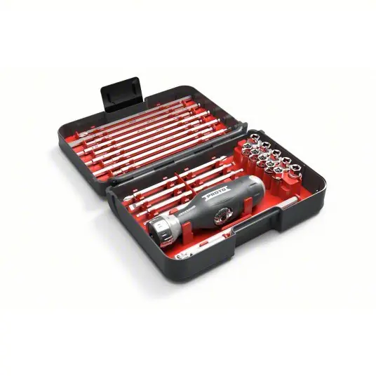 Proto J61231 Ratchet Multi-Bit Screwdriver Set 70 mm Single Ended/7 in Double Ended Tip Size, 38 Tips