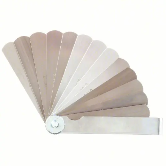 Proto J00MM15 Feeler Gauge Set Metric, 15 Feeler Blades, 0.06 mm to 0.70 mm Thick Range, 3 in Blade Lg
