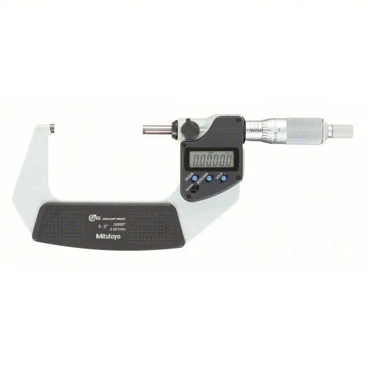 Mitutoyo 293-346-30 IP65 Digital Outside Micrometer 2 in to 3 in/50.8 to 76.2 mm Range, IP65, Inch/Metric, LCD