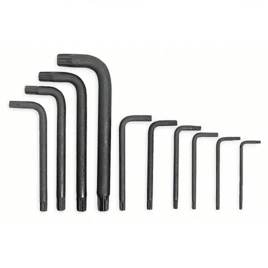 Proto J4961 Torx Key Set Short, 10 Pieces, T10/T15/T20/T25/T27/T30/T40/T45/T50/T55 Tip Size, Pouch