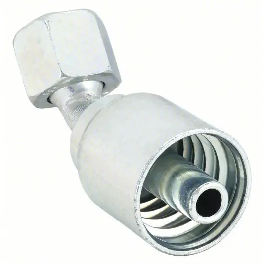 Parker 1J743-16-16 Hydraulic Crimp Fitting Steel x Steel, 45° Elbow, -16 For Hose Dash Size, ORS x Crimp
