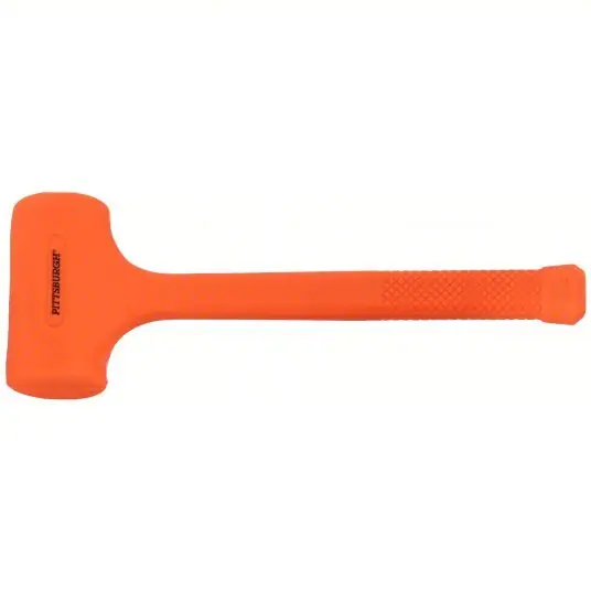 AMS 11677 Dead Blow Hammer Steel Handle, 2 3/8 lb Head Wt, 2 1/4 in Hammer Face Dia, 14 in Overall Lg