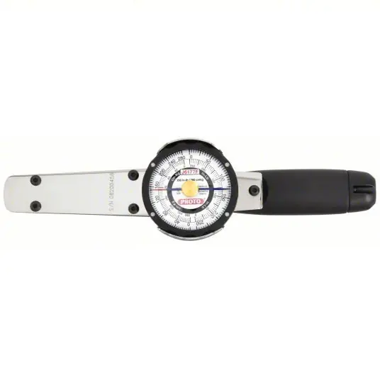 Proto J6177F Dial Torque Wrench 3/8 in Drive Size, 50 to 250 in-lb/56 to 280 cm-kg, 10 in Overall Lg