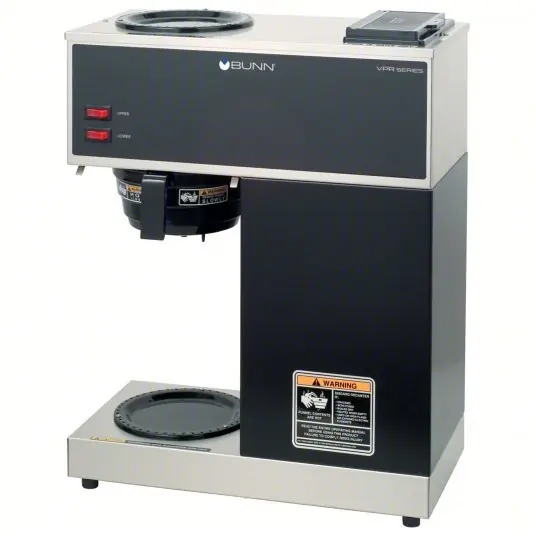 Bunn VPR Coffee Brewer 64 fl oz Max Brewing Capacity, 2 Warmers, 3.9 gph Brewing Rate, 120V AC