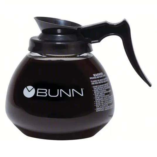 Bunn 42400.0101 Pourover Decanter 64 fl oz Max Capacity, Glass, Pour Over Pour, 6 1/2 in Overall Ht