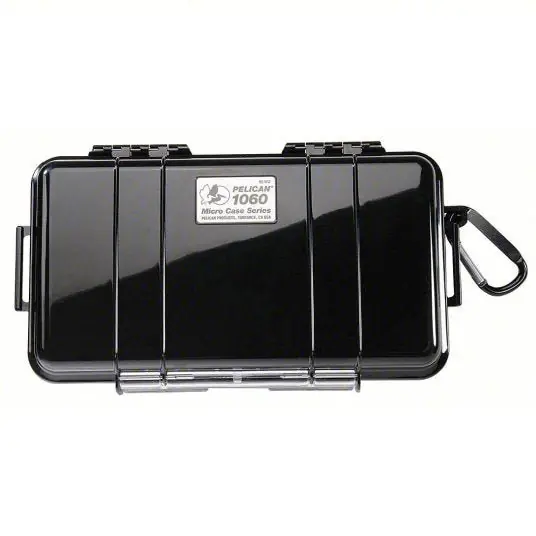 Pelican 1060S Protective Case 4 1/4 in x 8 1/4 in Inside, Black, No Wheels, Polycarbonate