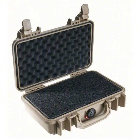 Pelican 1170-000-190 Protective Case 6 in x 10 1/2 in x 3 1/8 in Inside, Flat/Pick and Pluck/Solid, Beige