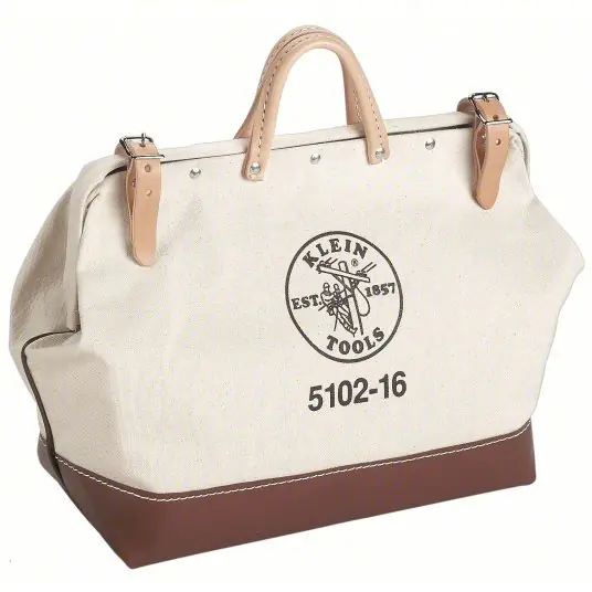 Klein 5102-12 Tool Bag Canvas, 1 Pockets, 12 in Overall Wd, 6 in Overall Dp, 10 in Overall Ht