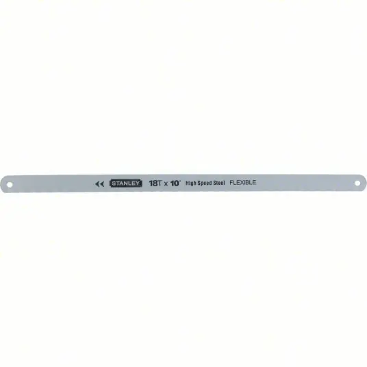 Stanley 15-808A Hacksaw Blade 10 in Blade Lg, Steel, 18, 1/2 in Blade Wd, 0.03125 in Blade Thick