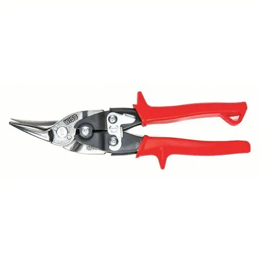 Crescent Wiss M1R Aviation Snip Left, 9 3/4 in Overall Lg, 1 1/2 in Cutting Lg, Steel, Plastic, Steel