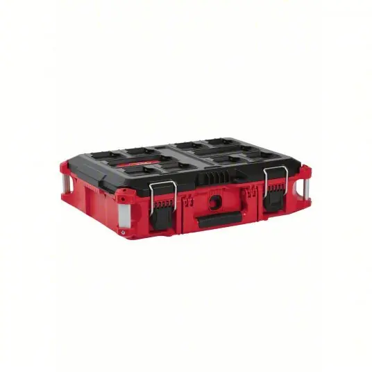 Milwaukee 48-22-8424 PACKOUT Tool Case 22 1/8 in Wd, 16 1/4 in Dp, 6 1/2 in Ht, Plastic, 5 Compartments