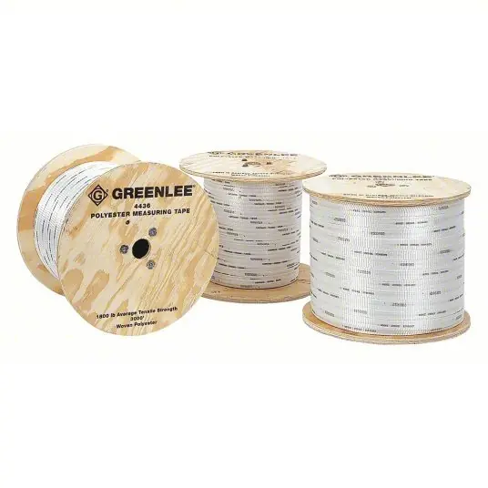 Greenlee 4435 Cable Pulling Tape 1/2 in Rope Dia., 3,000 ft Rope Lg., 1,250 lb Max, Polyester