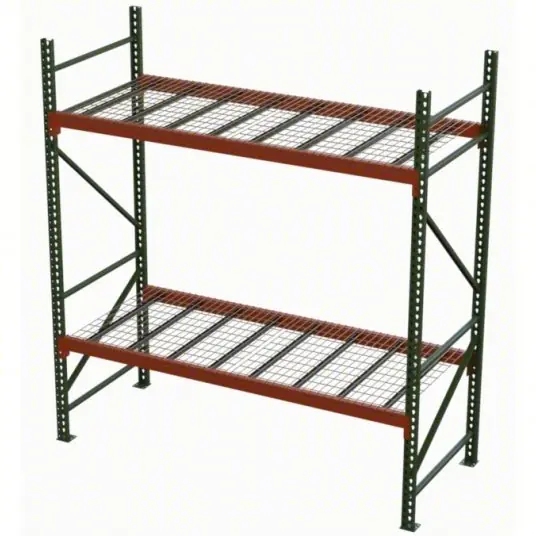 Husky Rack & Wire 184209635096DS Pallet Rack Starter Unit 102 in x 42 in x 8 ft, 16 ga Beams, 14 ga Uprights