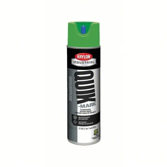 Krylon A03614007 Marking Paint Inverted Paint Dispensing, Fluorescent Green, 20 oz, 468 Linear ft