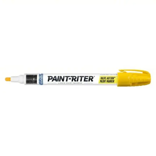 Markal 96821 Paint Marker Fiber Nib, Medium Tip Size, Yellow, Gen Purpose