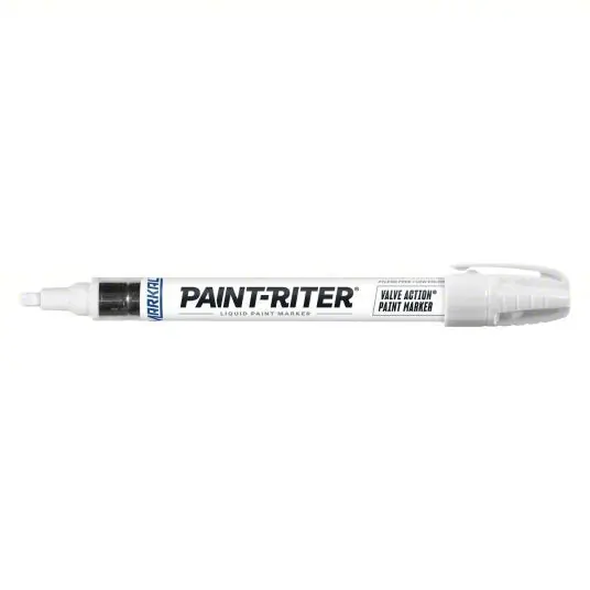 Markal 96820 Paint Marker Fiber Nib, Medium Tip Size, White, Gen Purpose