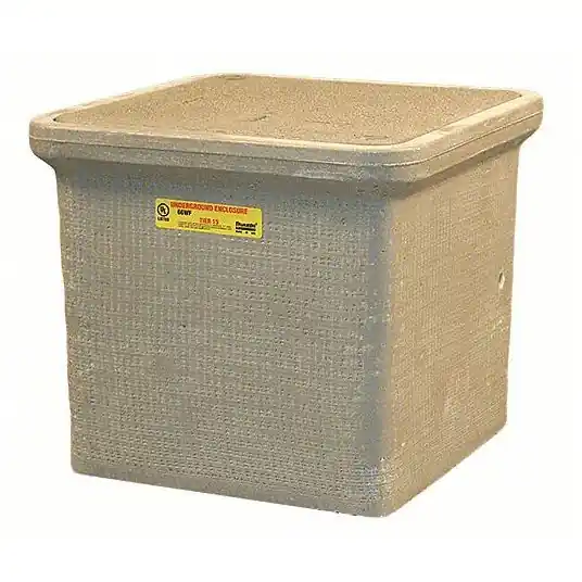 Quazite PC1212Z80124 Underground Enclosure Assembly 14 3/4 in Overall Lg, 14 3/4 in Overall Wd, 12 in Overall Ht