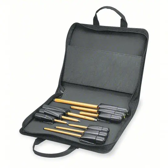 Klein 33528 Insulated Screwdriver Set 9 Pieces, Phillips/Slotted Tip, Ergonomic Grip