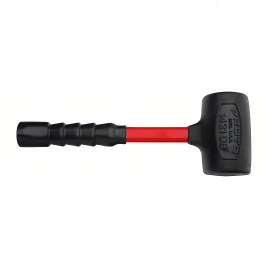 Proto J1431DBA Dead Blow Hammer Fiberglass Handle, 4 lb Head Wt, 2 7/8 in Hammer Face Dia, 14 in Overall Lg, Steel