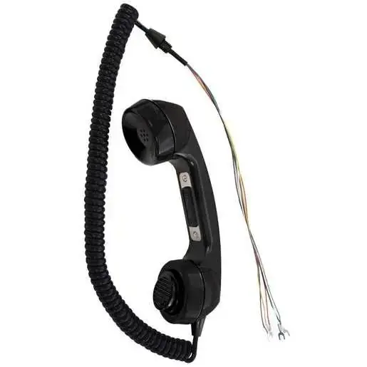 GAI-Tronics 10112-201 Handset Assembly, Black, 6‘ Hytrel Cord
