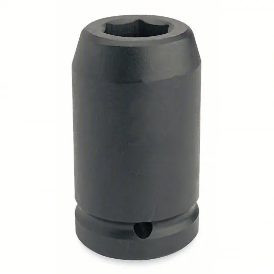 Proto J10026L Impact Socket 1 in Drive Size, 1 5/8 in Socket Size, 6-Point, Deep, Black Oxide