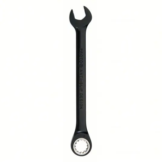 Proto JSCR28 Combination Wrench Alloy Steel, Black Chrome, 7/8 in Head Size, 11 1/2 in Overall Lg, Offset